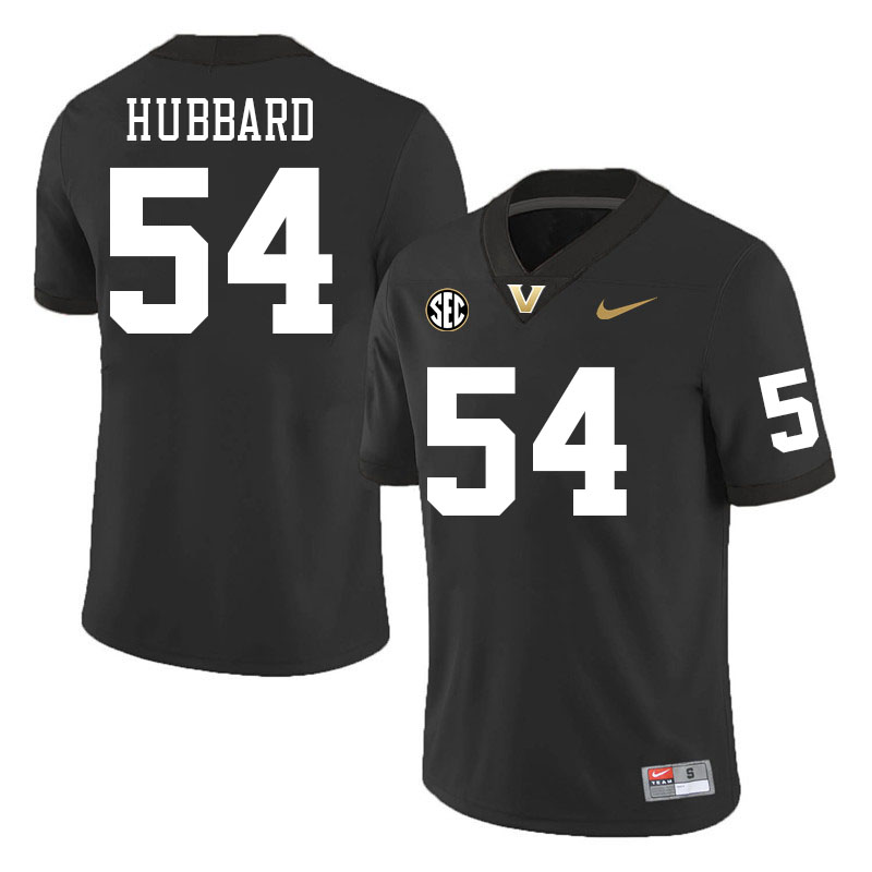 Vanderbilt Commodores #54 Steven Hubbard College Football Jerseys Stitched-Black